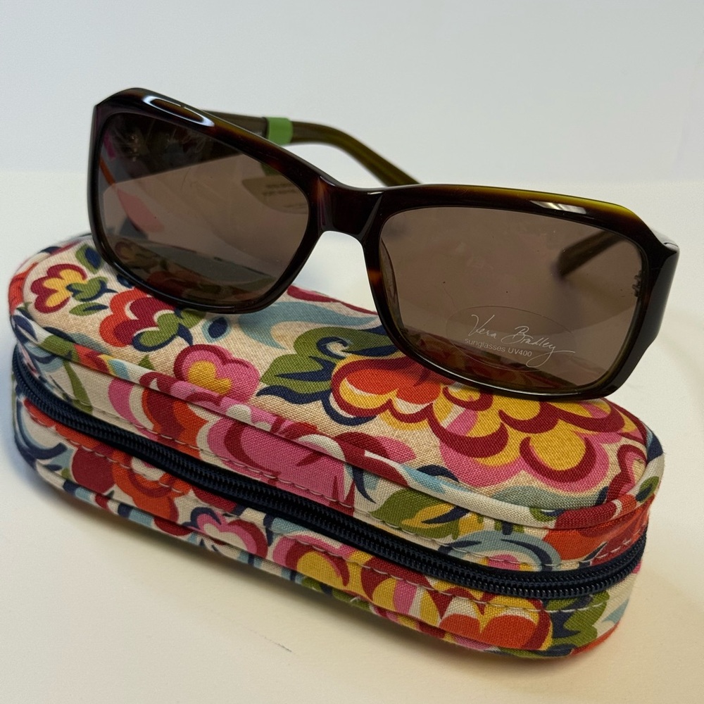Vera Bradley Brown Sunglasses with Floral Case